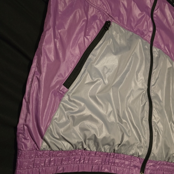 The North Face Mens Colorblock Hooded Windbreaker‎ Gray & Purple Jacket Size XL - Picture 8 of 13
